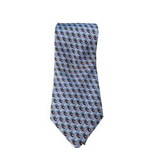 Vineyard Vines Blue Custom Artist Silk Tie Arts Foundation Cape Cod Paintbrush